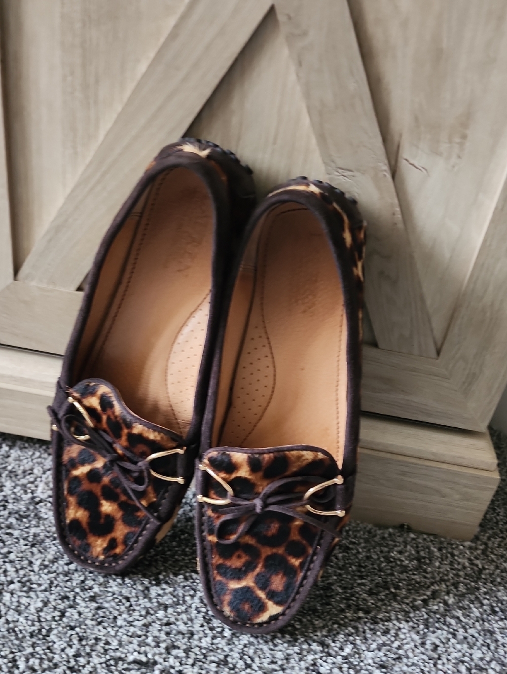 Ralph Lauren Leopard Print Women’s Moccasin Loafers - Brown size 9